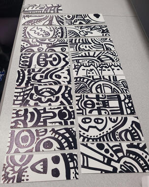 bookmarks at art sale